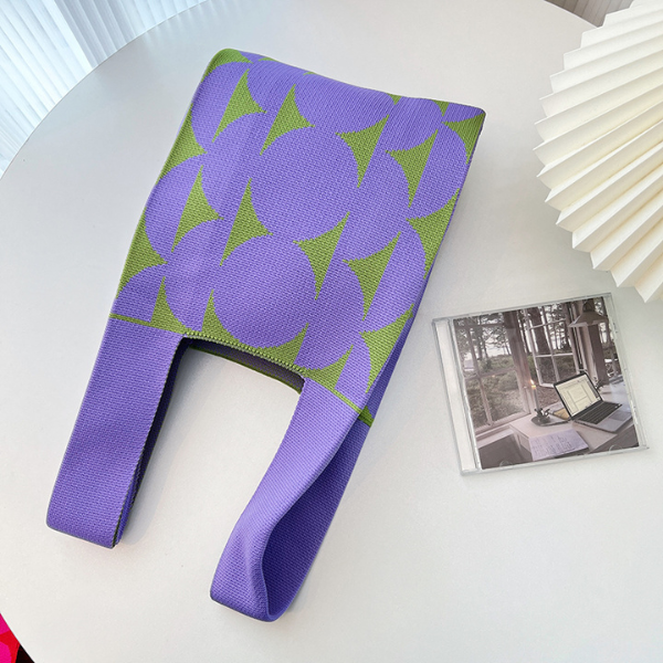 【4color】ビッグドットニットバッグX-491