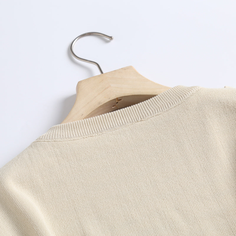 【2color】フェイクレイヤードのニットTシャツ sp0342