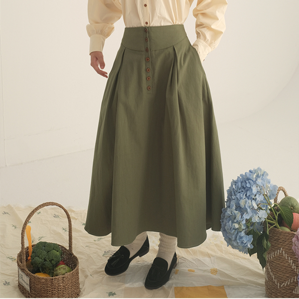 シングルブレストショートジャケット&Aラインロングスカートのセットアップ Z00450