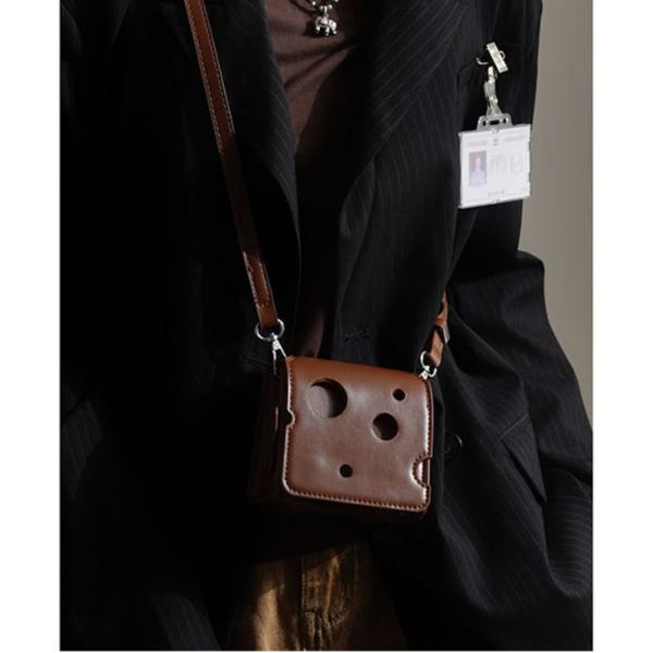 【3color】チーズシルエットスクエアショルダーバッグ AU-370