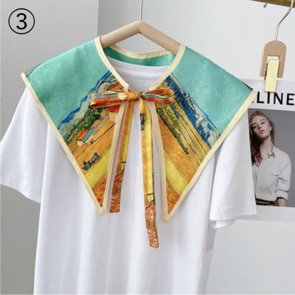 【8color】アーティスティックプリントレトロストール AU-163