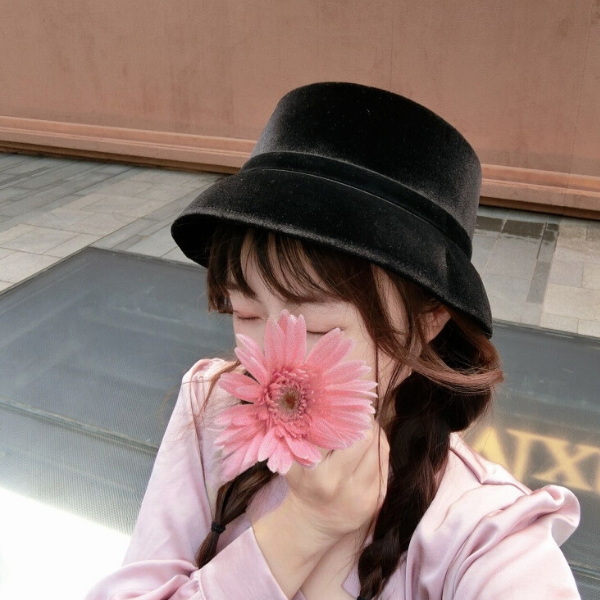 【2color】リボン付きベルベットハット Z00059