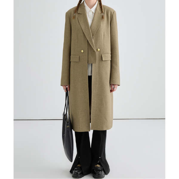 レイヤード風ロングスーツジャケット Z00028