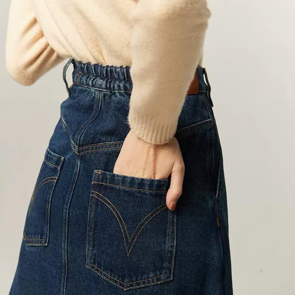 クロップドジャケットデニムセットアップ w-119