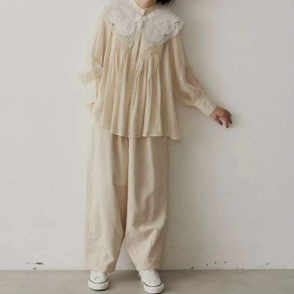 【3color】エレガントレースフェイクラペル AU-374