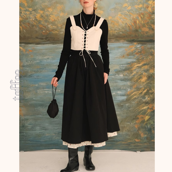 レイヤード花柄フレアスカート  《Z00705》