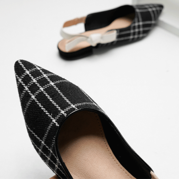 モノトーンバックストラップシューズ X-022