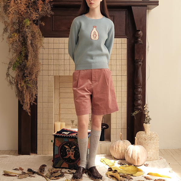 マヨネーズ刺繍入りクルーネックブルオーバー Z00506