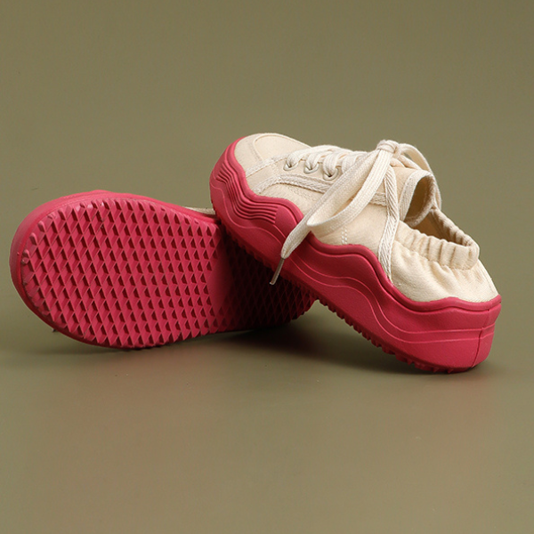 バイカラースリッポンキャンバスシューズ X-253