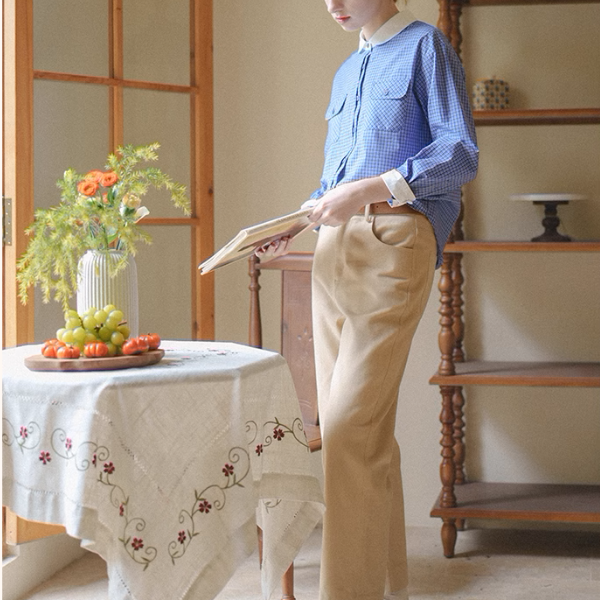 ドールカラータータンチェックシャツ《Z00907》