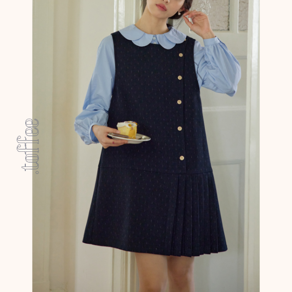 ダブルドールカラーブルーブラウス Z00562