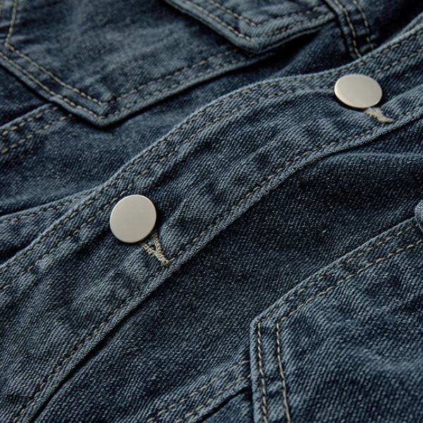 ノーカラーデニムジャケット X-228