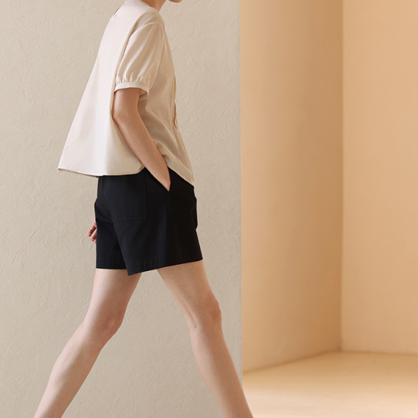 デザインプリーツブラウス X-113