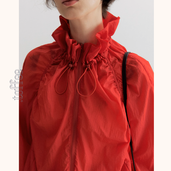 【5color】フルジップアップハイネックシアージャケット《Z00953》