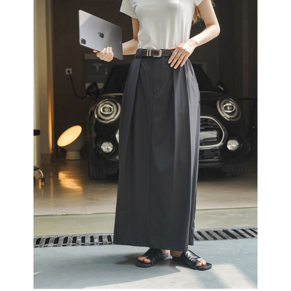 ハイウエストドレープロングスカート Z00196