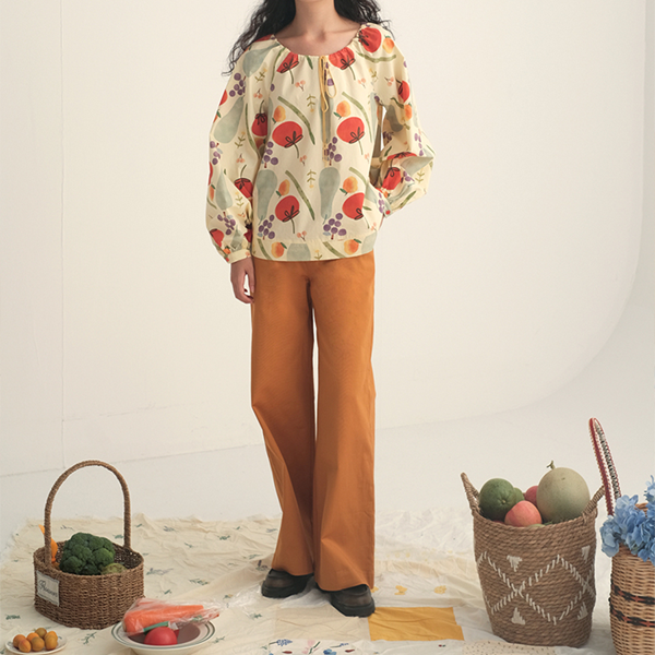 【2color】ツイルコットンストレートパンツ 《Z00743》