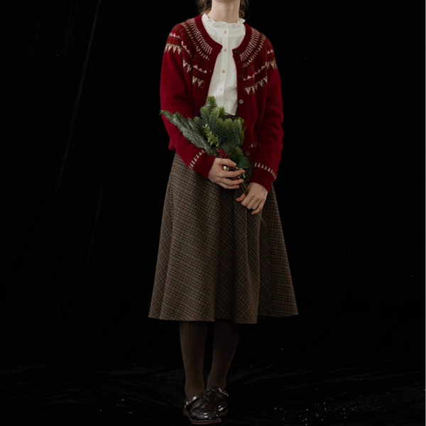 チェックサスペンダースカート Z00151