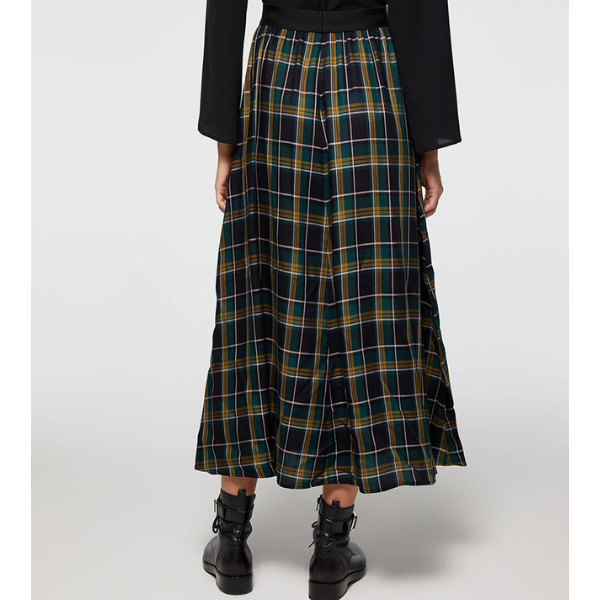 【2color】ブラックスチュアートロングスカート X-267