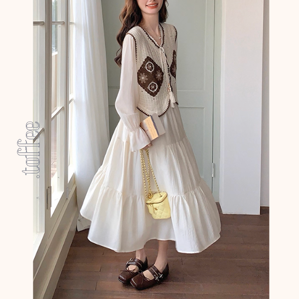 午後の陽だまりとレースの装いセットアップ《Z01150》