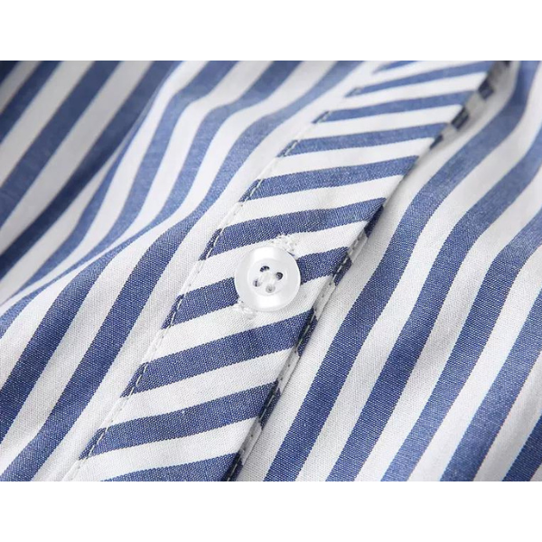 バンドカラーストライプシャツ X-052