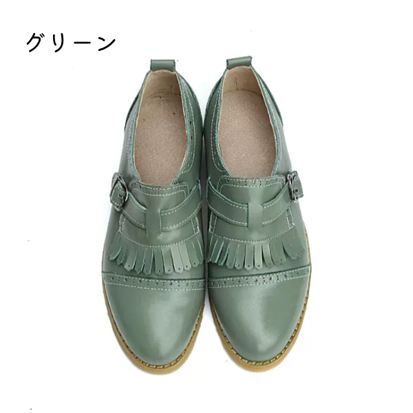 【5color】オックスフォードカジュアルフラットシューズ w-117