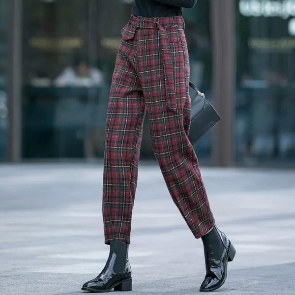 【2color】マルチチェックパンツ AU-456