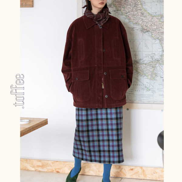 カラフルチェック柄ストレートスカート 《Z00648》