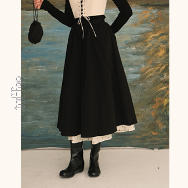 レイヤード花柄フレアスカート  《Z00705》