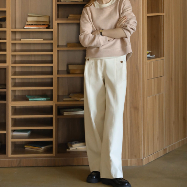 【3color】ハイウエストワイドシミターパンツ Z00890