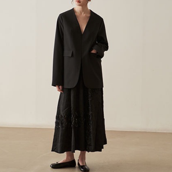 立体フラワーレーススカート X-087