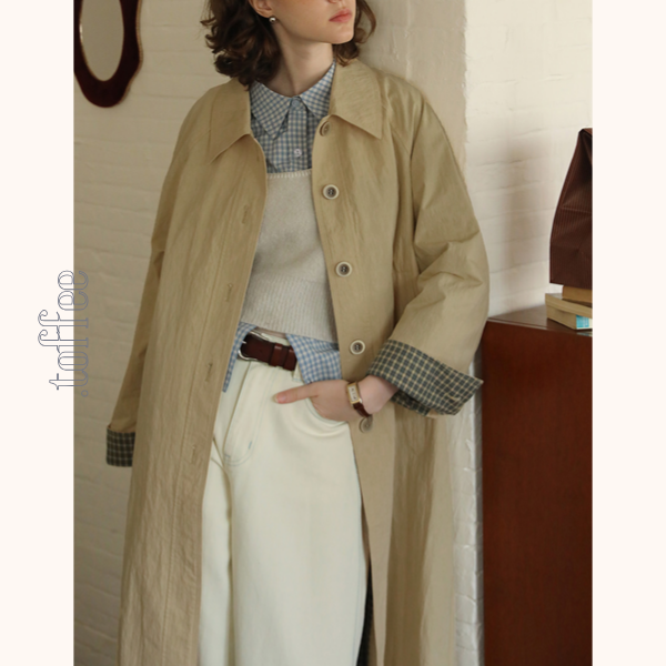 しわ加工入りヴィンテージミドル丈ジャケット Z00533