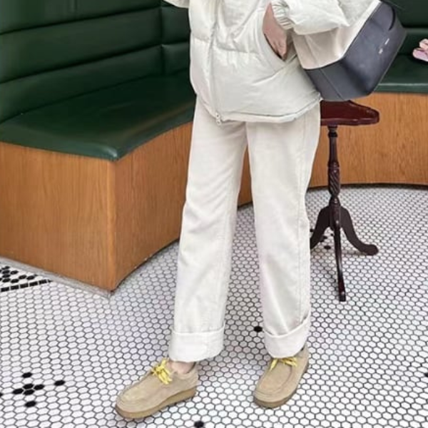 【2color】スクエアトゥワラビーシューズ Z00124