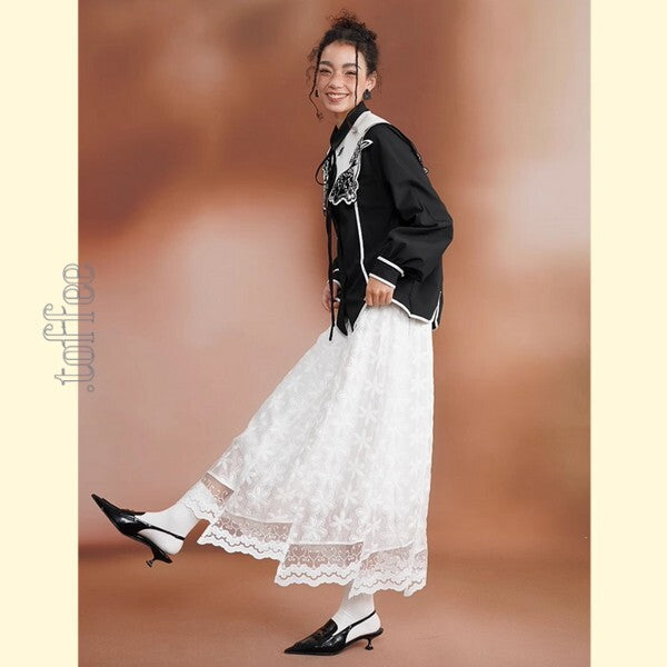 月明かりのバンビが佇む:深い森の中のオリエンタルカウボーイブラウス C0187