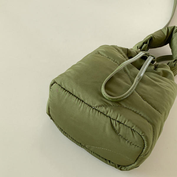 【4color】2wayストラップキルティングバケットバッグ X-443