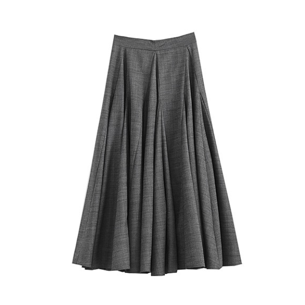 クラシックデザインフリルプリーツスカート AU-027