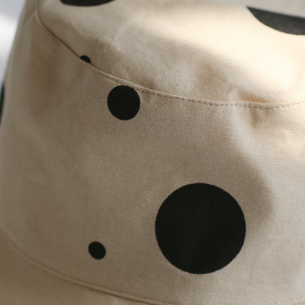 【2color】ドットプリントビッグプリムハット AU-119