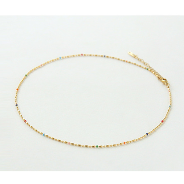 エナメルカラーゴールドネックレス X-167