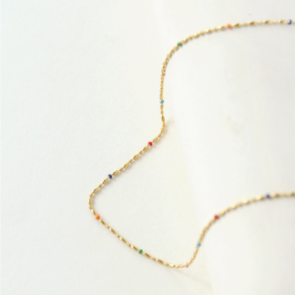 エナメルカラーゴールドネックレス X-167