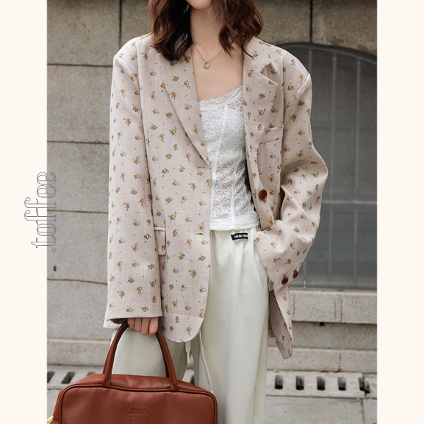 小花柄ルーズジャケット Z00395