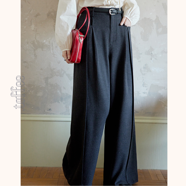 ハイウエストクロップド丈ワイドパンツ  《Z00763》