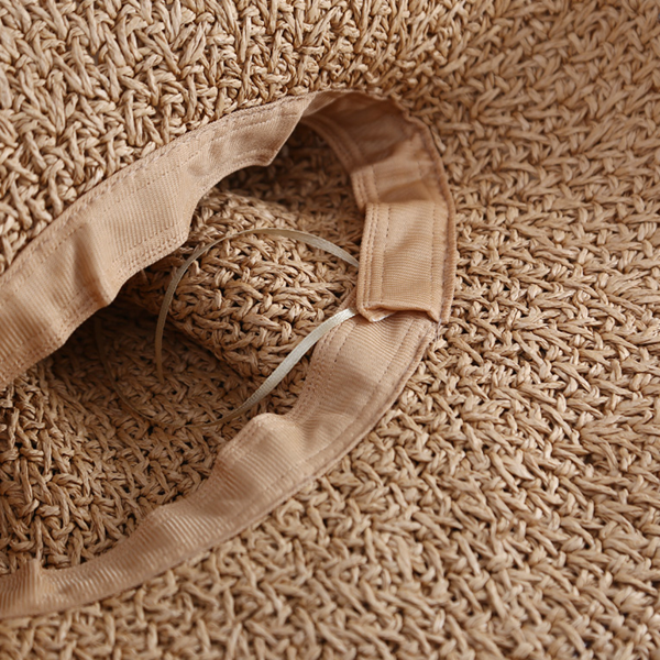 【2color】フラワーモチーフドーム型ストローハット Z00430