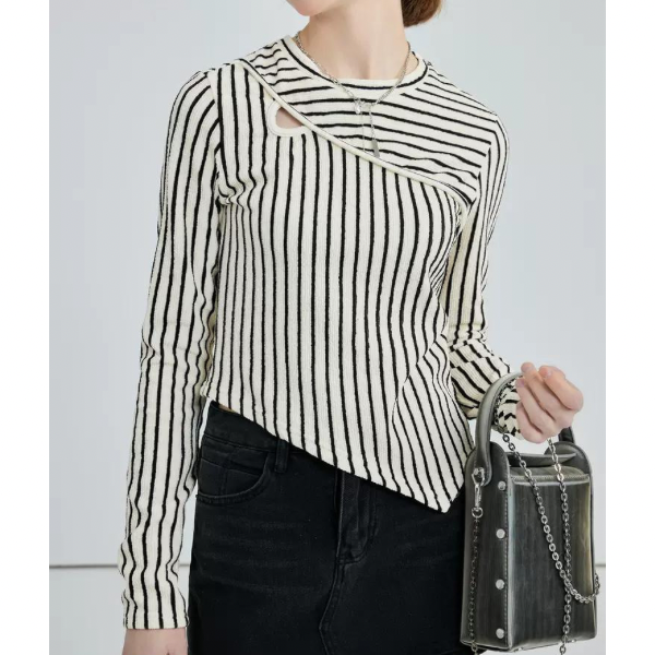 イレヘムストライプトップス w-141