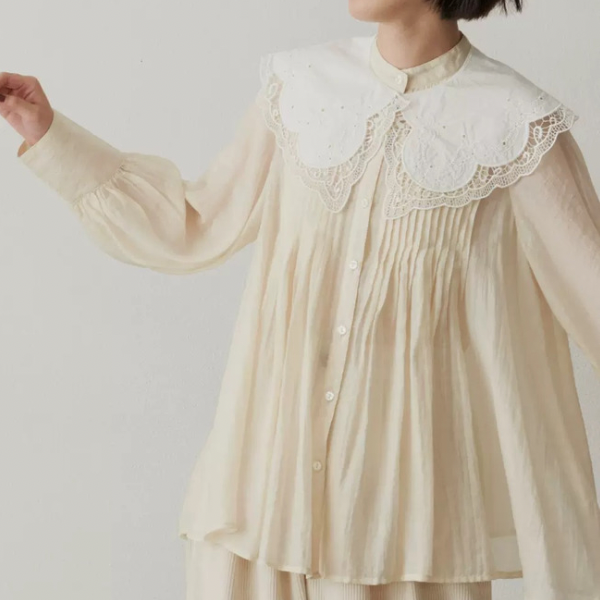 【3color】エレガントレースフェイクラペル AU-374