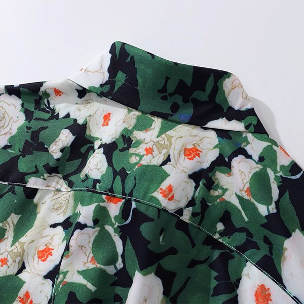 フローラルクロップドシャツ《Z00912》