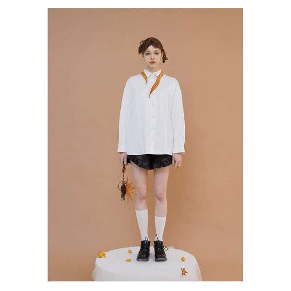 【2color】太陽刺繍シャツブラウス C0079