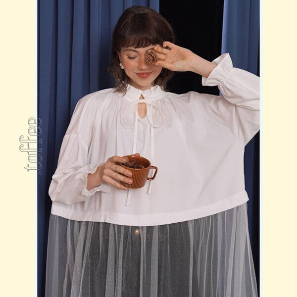 純白の夢幻:芸術的な刺繍レースのワンピース 《C0196》