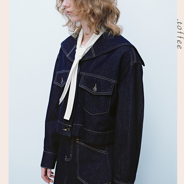セーラーカラーデニムジャケット Z00278