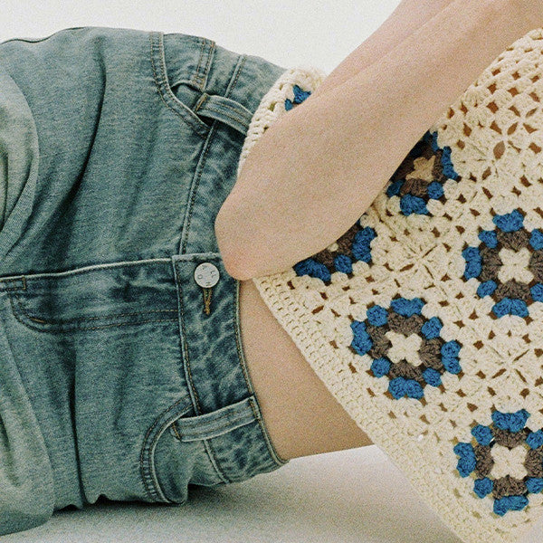 フェイクスカート&デニムパンツの2点セット Z00312