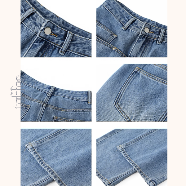 デザインポケット付きハイウエストジーンズ《Z00957》