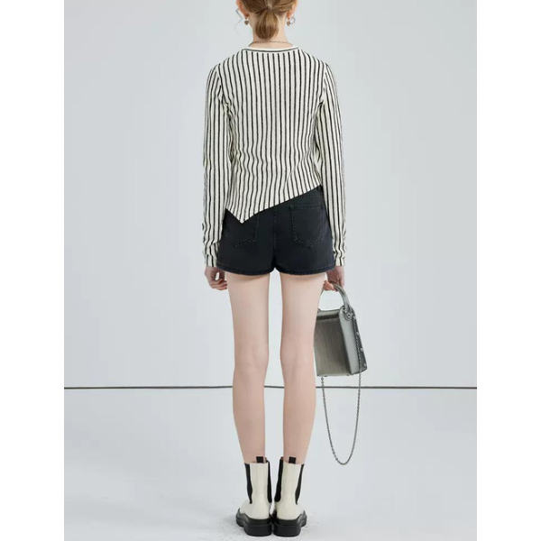 イレヘムストライプトップス w-141